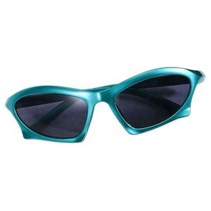 Gafas de Sol Cat Eye Modernas Y2K 2022, Futuristas, Plateadas, Espejo, UV400, para Mujer, Moradas, Grises, Mercurio, Doradas, para Ciclismo - Product Image 3