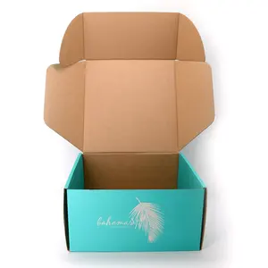 अनुकूलित रचनात्मक डिजाइन पर्यावरण के अनुकूल पैकेजिंग बॉक्स टैब ताला तह नालीदार मेलिंग कागज बॉक्स