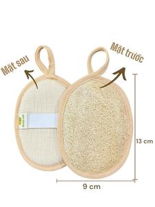 Esponja Ovalada de Lufa KB Sun, Material Natural Eco Life en Forma de Gota de Agua de 1 Lado, 100% Natural, Conveniente, Segura para Pieles Sensibles - Product Image 2