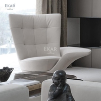 Fauteuil pivotant en cuir moderne avec dossier rembourré pour un repos confortable