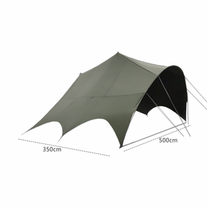 Tarp de camping imperméable, protection UV, abri solaire, tente portable, installation facile, durable, pour pique-nique en famille, camping en plein air, auvent - Product Image 4