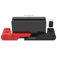 Support de charge sans fil multifonctionnel HYT et station d'accueil avec matériau ABS pour manettes Joy-Con (noir)