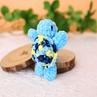 Peluche Doux Crochet Animales Marinos Poupée Tortue De Mer Décor En Peluche Figurines D'animaux Aquarium Souvenir Amigurumi Tricot Jouet Décoration