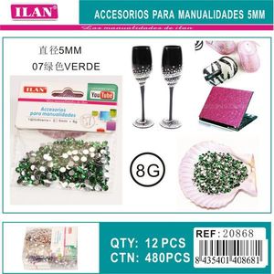 Strass Ilan 5 mm verdi per artigianato e progetti fai da te - Product Image 1