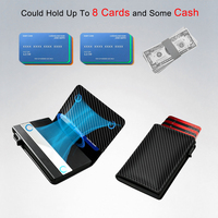 Porte-cartes magnétique pour homme, portefeuille anti-RFID, étui minimaliste en aluminium pour cartes bancaires, portefeuille à trois volets