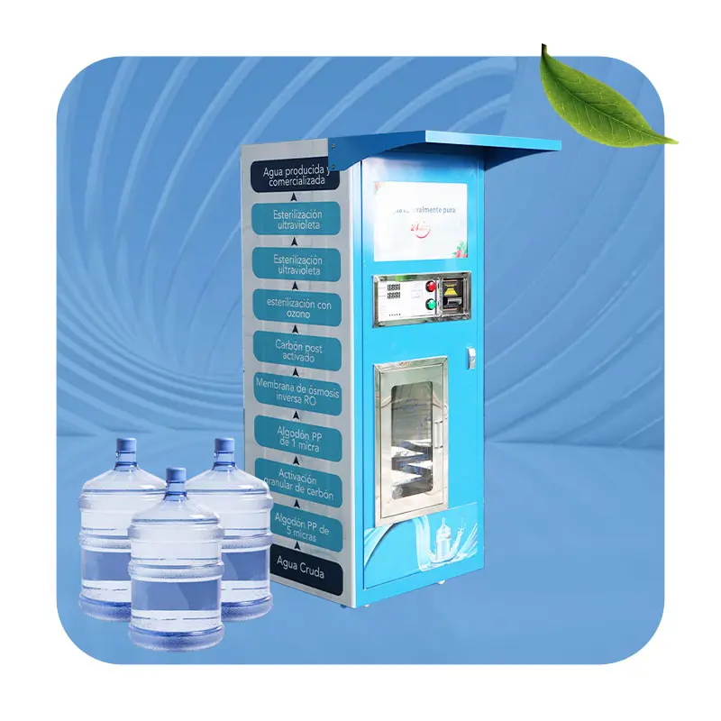 ROシステムフィルターと正面玄関オープンデザインの水自動販売機