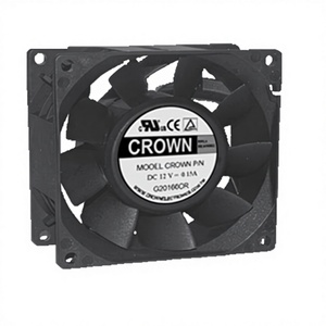 Ventilador Axial DC Crown AGQ08038_12L SERVERT2 con Rodamientos de Bolas y Aspas de Plástico, Compatible con OEM para Energía Eléctrica - Product Image 1