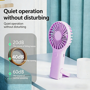 Outdoor portable USB rechargeable handheld fan <b>macaron</b>-colored hiking hook - Product Image 2