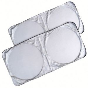 Wholesale Custom Logo Foldable Front Windshield Polyester UV Bubble Car Sunshades - Product Image 1