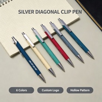 Bolígrafo de Aluminio con Diseño Decorativo Calado, Elegante y Artístico para Regalo de Oficina