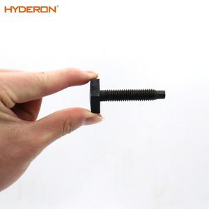Vis à tête hexagonale noire Hyderon pour pieds de meubles en bois, pieds réglables moulés par injection - Product Image 4