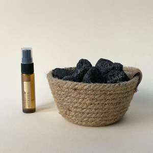 Difusores de Aceites Esenciales de Estilo Nórdico, Cesta Tejida a Mano con Cuerda de Cáñamo, Roca Volcánica Natural, Difusores de Aromaterapia sin Fuego - Product Image 3