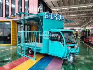 รถสามล้อไฟฟ้าพร้อมอุปกรณ์ครบครันสำหรับขายอาหารเคลื่อนที่ รถพ่วงขายอาหาร โครงสร้างสแตนเลส เหมาะสำหรับขายเฟรนช์ฟรายส์ ไอศกรีม และของว่าง - Product Image 4