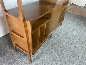 Mid for Modern Solid Wood Bookcase Multi-functional Space Saving Bedroom Storage Furniture with <strong>Shelving</strong> Display for Home - Product Image 6
