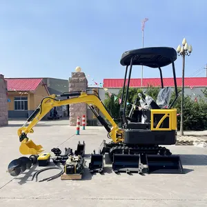 Original Funcional Kubota Diesel 1t 1,5 toneladas Small Digger Crawler 1ton Mini Escavadeira Yanmar Engine Preços Aluguer Com Reboque