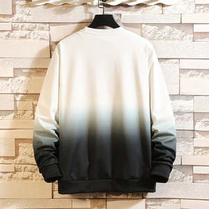 Elegante Casual Hombres Jogging Ropa deportiva Sudadera Hip Hop Punk Gradient Pullover Sudadera O Cuello para hombre - Product Image 3