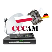 Receptor de TV CCCAM estable, Cable AV, 8 líneas, Freesat, cline