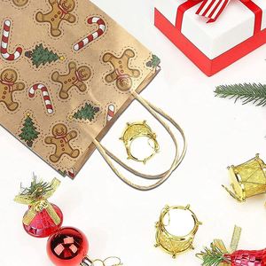 Wholesale Kraft Brown Paper Gift <b>Bags</b> Handles Custom Logo for Party Decorations and Packaging <b>White</b> Paper Material - Product Image 2