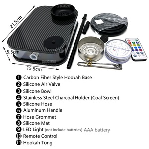 Cachimba acrílica de fibra de carbono para viaje, Cachimba, Cachimba, con <span class=keywords><strong>sabor</strong></span> a tabaco, LM-HP029 - Product Image 5