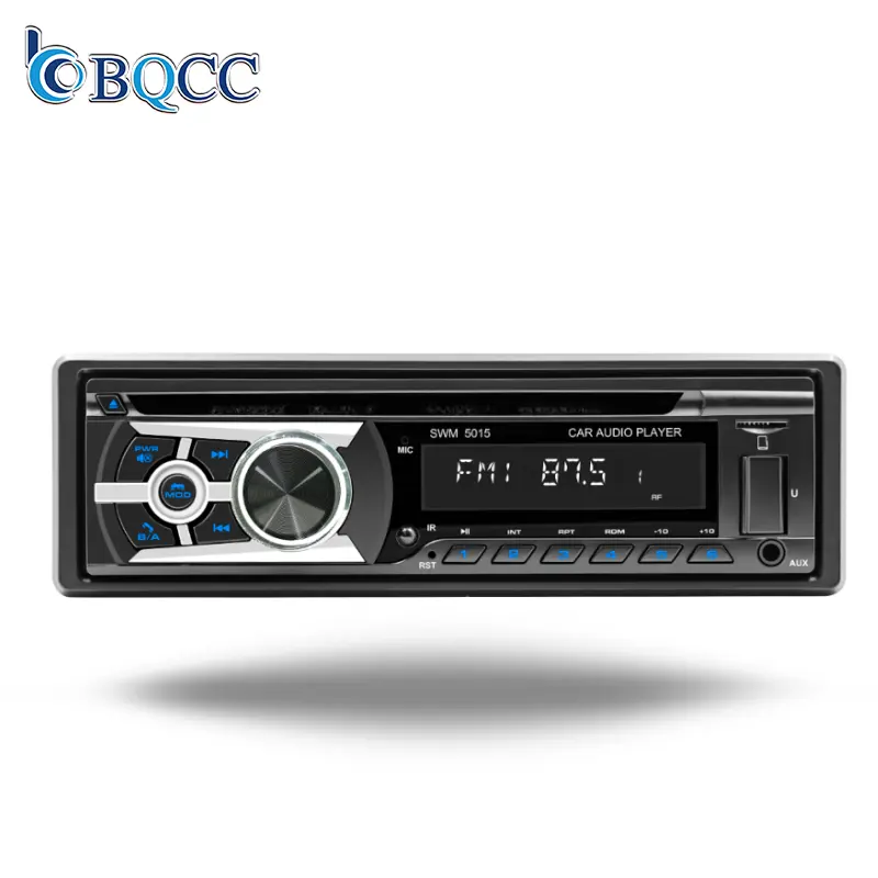 BQCC Car VCD Radio 1 DIN FM AUX-in USB SD Card Stereo BT CD DVD lettore MP3 RDS AM AI Voice Audio Music pannello rimovibile 5015