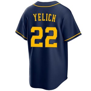 Abbigliamento Uomo all'Ingrosso # Maglia da Baseball Cucita 22 Yelich 11 Chourio 9 <span class=keywords><strong>Jake</strong></span> Bauers 32 Misiorowski 32 Turang 24 Contreras - Product Image 6