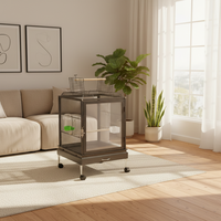 Cage à oiseaux de luxe transparente haut de gamme en alliage d'aluminium, personnalisable et réglable, livraison rapide, modèle grand format