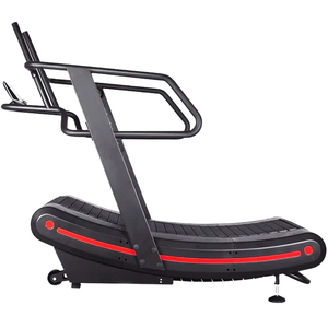 Commercial Gym Fitness <b>Foldable</b> Air Runner Unpowered Non-Motorized LED Screen Mechanical Driving Type Curved DGZ-9600A Wireless - Product Image 4