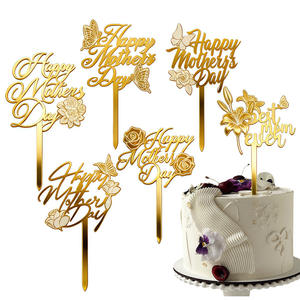 Decoración Floral de Acrílico para Pastel del Día de la Madre, Letras de Feliz Día de la Madre, Letreros para Cupcakes, Pastelería, Mesa de Postres, Decoración para Celebraciones en Casa - Product Image 4