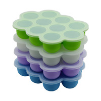 Moule de congélation en silicone réutilisable sans BPA, anti-fuite, 10 compartiments, avec couvercle, pour le stockage du lait maternel et la préparation de repas maison pour bébé