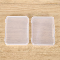 Boîte de rangement en plastique PP blanc directement de l'usine, petite, rectangulaire, transparente, promotion en supermarché, stockage d'épicerie, recyclable
