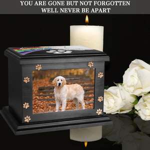 Urne commémorative personnalisée en bois pour animaux de compagnie avec boîte à photos, urne de crémation pour les cendres <span class=keywords><strong>des</strong></span> <span class=keywords><strong>chiens</strong></span> - Product Image 3