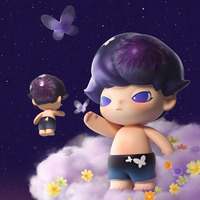 Коллекционные фигурки POPMART MEGA JUST DIMOO 1000% MIKA NINAGAWA из ПВХ, сюрприз-боксы, загадочные коробки для декора дома