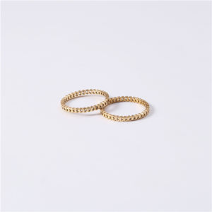 Anel de Coração Pequeno em Aço Inoxidável com Revestimento de Ouro 18k Hipoalergênico Anel de Promessa para Ela Joias - Product Image 3