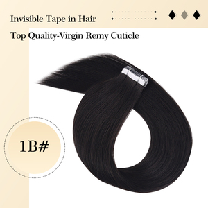 Extensiones de Cabello Humano Remy Chino 100% al por Mayor, con Cinta Invisible, Doble Trama, Suaves, Sin Caída, Color Oscuro, Liso Natural. - Product Image 3