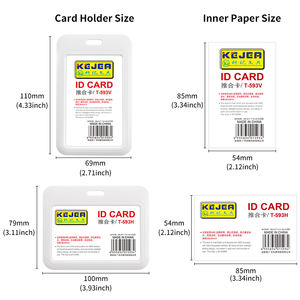 Portatarjetas de identificación con cordón, portatarjetas de identificación de plástico para insignias, estuche de identificación con portatarjetas de identificación con cordón para la escuela, el trabajo - Product Image 5