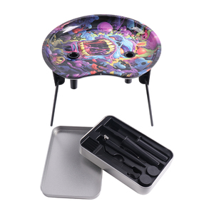 Gunter New Design <strong>Rolling</strong> Tray Set Smoking <strong>Kit</strong> 7 Inch With Plastic Tube Metal Smoking Tray - Product Image 1