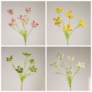 Fleur artificielle CallaFloral, branche unique, blanc laiteux, rose, jaune, vert, plastique, décoration intérieure, bouquet de mariage - Product Image 3