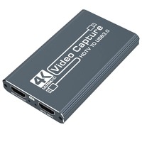 Tarjeta Capturadora de Video USB 3.0 para Juegos en Metal, 1080P 60fps 4K HDTV, Equipo de Transmisión en Vivo con 2 Cables para PC y Laptop