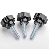 Poignée rotative en forme d'étoile de réglage de vis à main en acier au carbone Trox 30mm M3 poignée de vis en plastique pour système de mesure métrique
