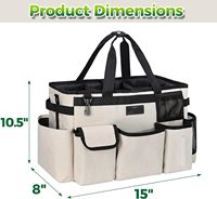 Organisateur de rangement avec poignée - Grand sac de rangement pour les produits de nettoyage de la maison et de la salle de bain, sac de rangement pour produits de nettoyage, sac de ménage