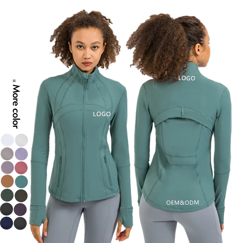 Xsunwing Lulu Zip uzun kollu Yoga ceketler artı boyutu spor Yoga üstleri kadın koşu ceket egzersiz kıyafeti spor salonu spor spor rahat