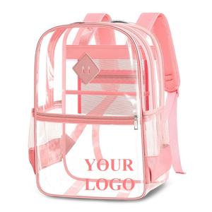 Mochila Transparente em PVC de Grande Capacidade Haslor de Fábrica com Personalização OEM e Logo Customizado para Meninos e Meninas, Bolsa Escolar Infantil - Product Image 1