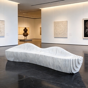 Silla de Madera con Forma de Ola Y518 Personalizable y de Fácil Cuidado, Asientos para Áreas Públicas, Sala de Espera de Aeropuerto, Banco de Madera Resistente - Product Image 2