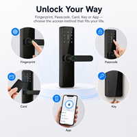 Fingerabdruck-Eingang Multi-Unlock Smart-Türschloss mit Display, Batteriefach und Stahlgehäuse – Ideal für gewerbliche und private Nutzung