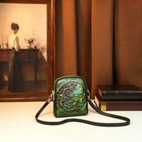 Sac bandoulière vintage 3D gaufré motif visage, sac à l'épaule ethnique sculpté, petite pochette pour téléphone, sac messager pour femme