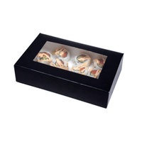 Emballage transparent personnalisé pour cupcakes, desserts, boîte à gâteau transparente avec fenêtre, conteneur alimentaire pour boulangerie
