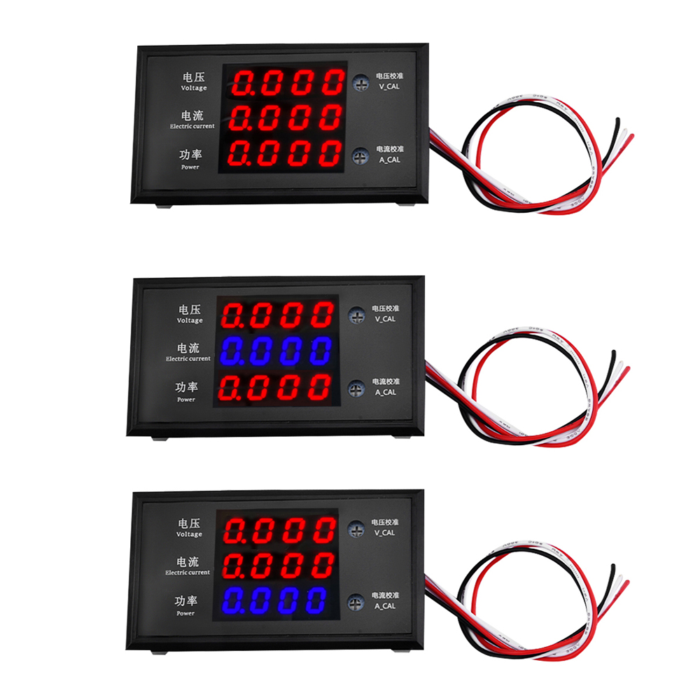 5000W DC8-12V 10A Вольтметр Амперметр 4 бит цифровой дисплей напряжения тока измеритель мощности 3 в 1 вольт