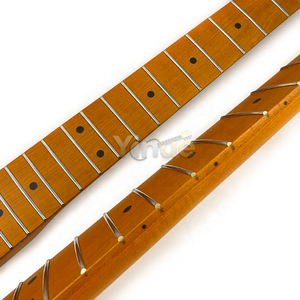 Mástil de guitarra eléctrica estilo TL para zurdos, 22 trastes, radio de 9.5'', arce tostado, con pestillo de hueso de 42mm - Product Image 3