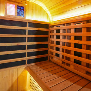 Sauna sec à infrarouge lointain en bois massif de cèdre rouge et de pruche écologique pour 3 à 4 personnes, poêle de sauna pour villa, salle de sport, appartement - Product Image 5
