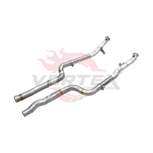 Tubo de Escape de Alto Rendimiento Vortex de Acero Inoxidable con Acabado Espejo y Protección Térmica para Mercedes Benz CLS550 W218 4.6L V8 Biturbo M278 - Product Image 2